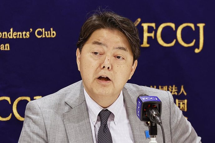 El ministro de Exteriores de Japon, Hayashi Yoshimasa