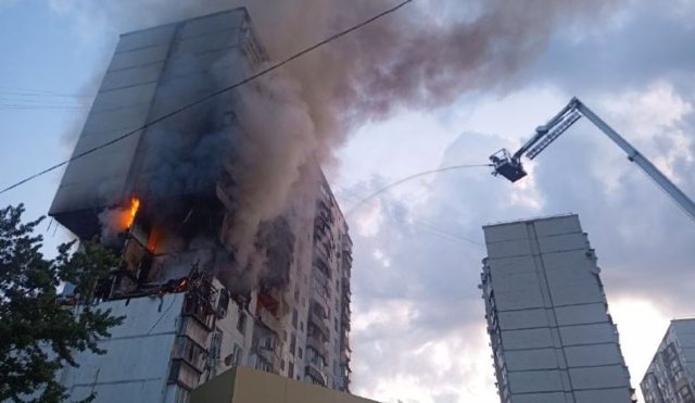 Explosión en un edificio en Kiev, Ucrania