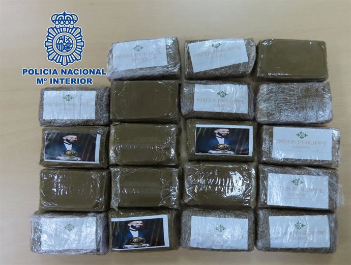 Hachís intervenido por la Policía Nacional en Ferrol