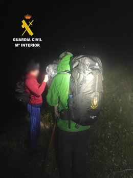 Rescate de dos montañeros en plena noche en Picos de Europa.