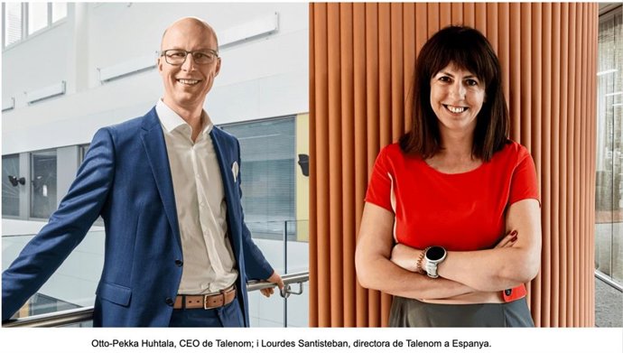 El CEO de Talenom, Otto-Pekka Huhtala, i la directora de l'empresa a Espanya, Lourdes Santisteban