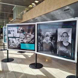 Imágenes de la exposición 'La mirada enfermera' que acoge el Hospital de Inca hasta finales del mes de julio.