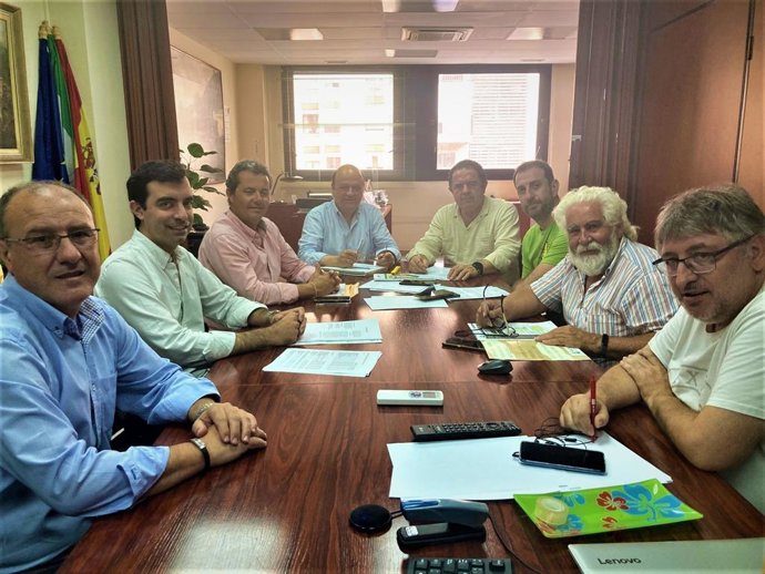 Firma del convenio de Asaja, UGT y CCOO.