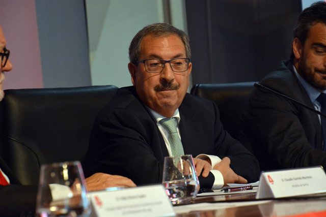 El presidente del CGPJ, Rafael Mozo, en las jornadas en Sarria (Lugo)