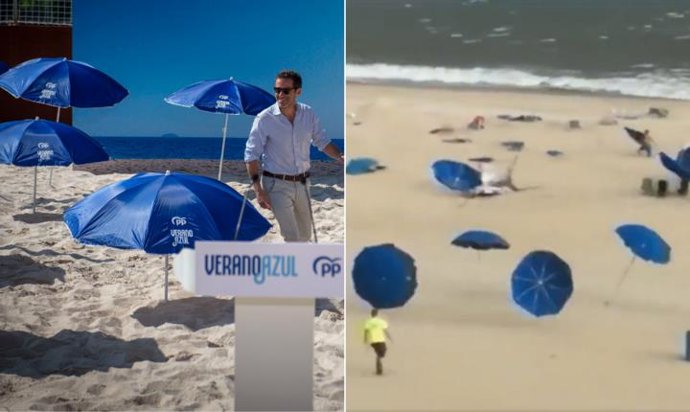 PP y PSOE se enzarzan en una guerra de sombrillas