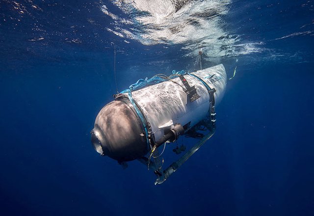 June 19, 2023: Undated handout photo shows Titan, the submersible that vanished on expedition to the Titanic wreckage. A massive search and rescue operation is under way in the mid Atlantic after a tourist submarine went missing during a dive to Titanic's