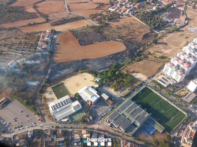 Incendio en Sant Boi (Barcelona)