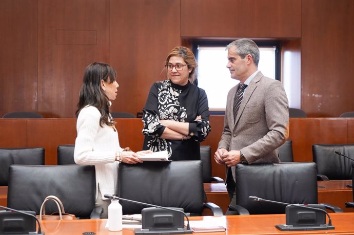 Archivo - Los diputados autonómicos Javier Martínez (Cs), Susana Gaspar (Cs) y Marta Fernández (VOX).