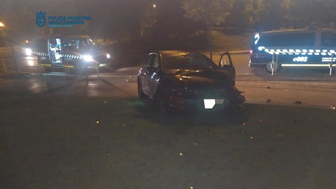 Imagen del accidente en Pamplona.