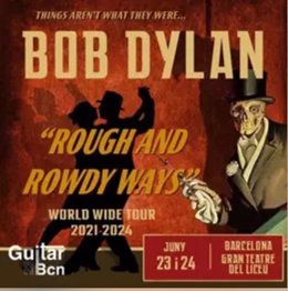 Archivo - Cartell de la gira de Bob Dylan per Espanya