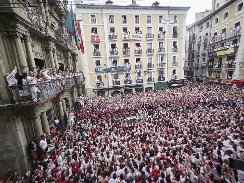 Archivo - Chupinazo de los Sanfermines de 2022.