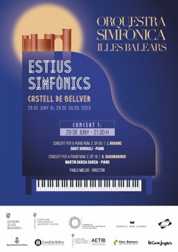 Cartel promocional de los 'Estius Simfnics' en el Castillo de Bellver de Palma.