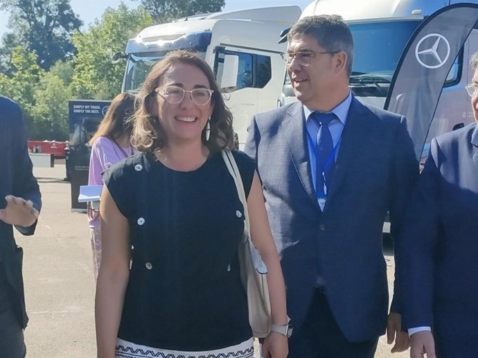 La consejera de Movilidad y Transformación Digital, María González Corral, este viernes en Salamanca.
