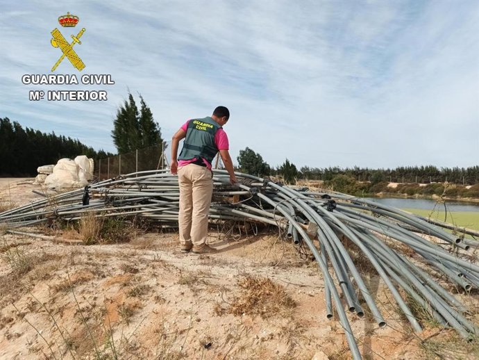 Parte del material sustraído en la finca de Villarrasa (Huelva)