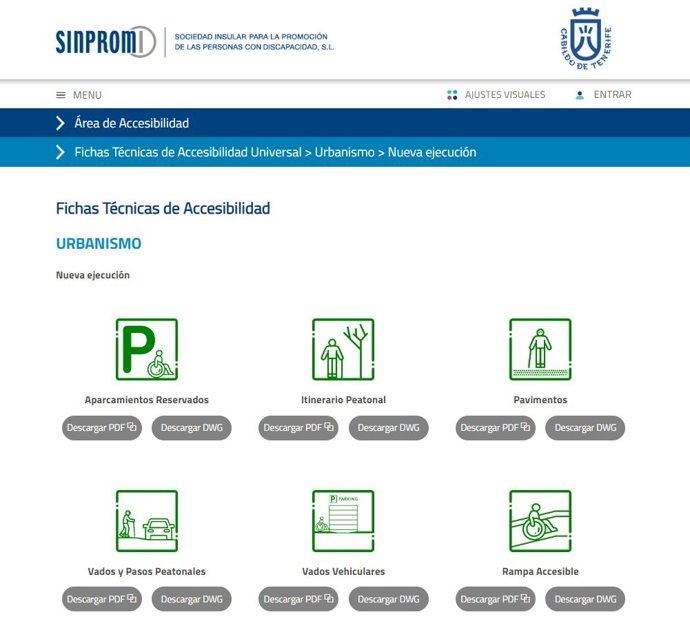 El Cabildo de Tenerife edita nuevo material técnico sobre accesibilidad universal en edificaciones y espacios públicos