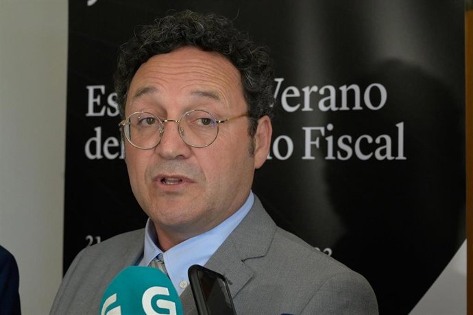 El fiscal general del Estado, Álvaro García Ortiz, este viernes en el Pazo de Mariñán, en Bergondo (A Coruña)