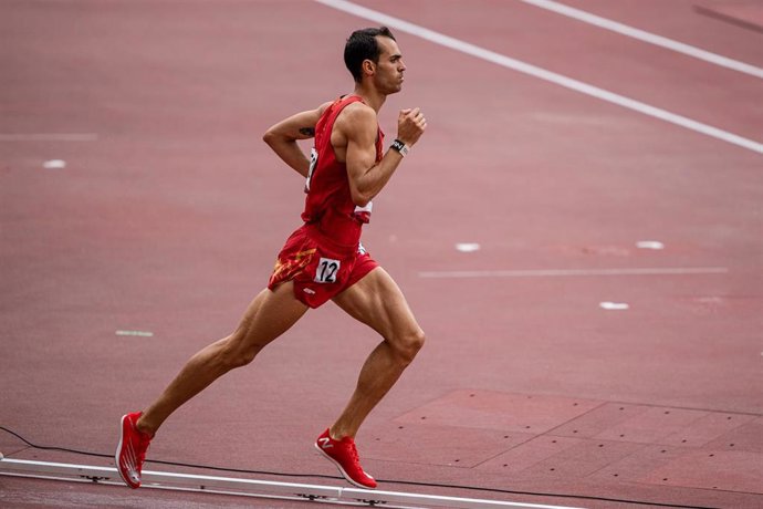 Archivo - Daniel Arce, del Equipo Español, en la semifinal de 3000m obstáculos de atletismo durante los JJOO 2020, a 30 de julio, 2021 en Tokio, Japón
