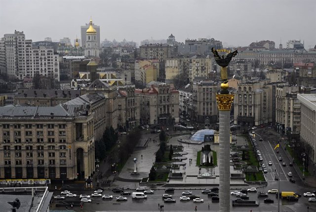 Archivo - April 6, 2023, Kyiv, Ukraine: A general view of Kiev's Independence Square in Kyiv.