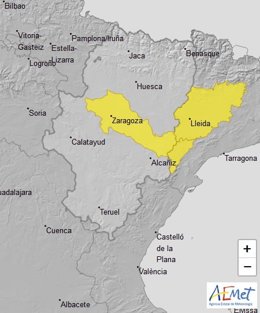 Aviso amarillo por temperaturas máximas en la ribera del Ebro.