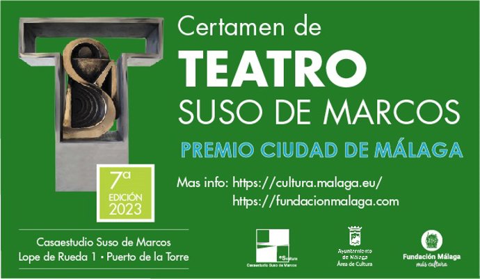 Cartel del VII Certamen de Teatro Suso de Marcos-Premio de Teatro Ciudad de Málaga 2023