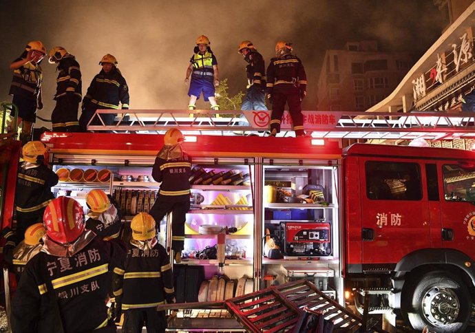 Explosión de gas en un restaurante de Yinchuan (China) 