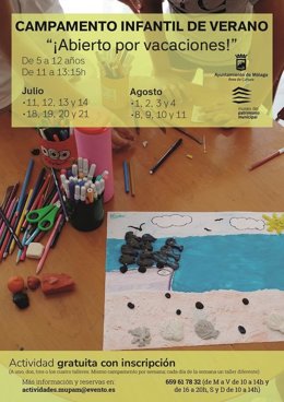 Cartel campamento de verano del MUPAM