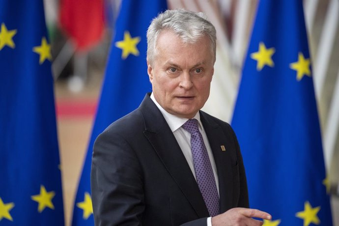 Archivo - March 23, 2023, BRUSSELS, Belgium: Lithuania President Gitanas Nauseda pictured at the arrivals ahead of a European council summit, in Brussels, Thursday 23 March 2023.