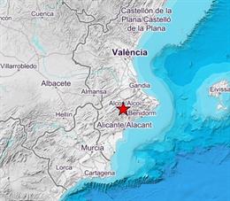 Registrado este domingo un terremoto de magnitud 2,4 en Alcoi (Alicante)