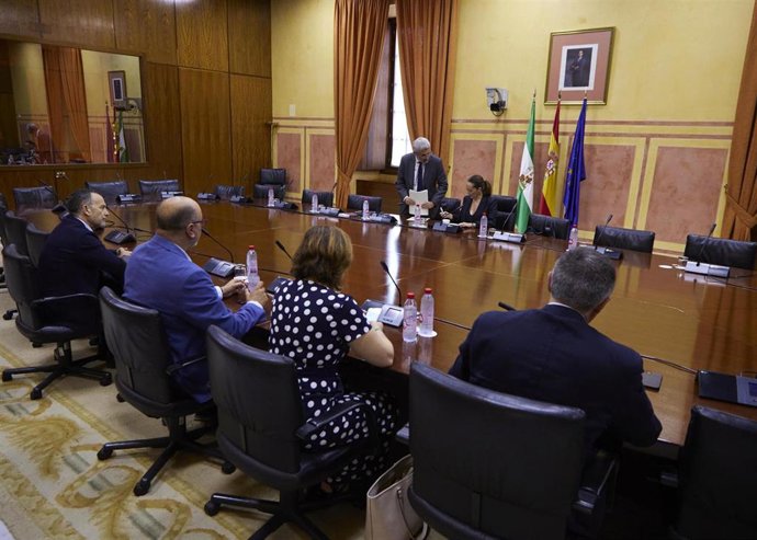 Reunión de la comisión de investigación sobre la Fundación Andaluza Fondo de Formación y Empleo (Faffe) en el Parlamento andaluz. (Foto de archivo).