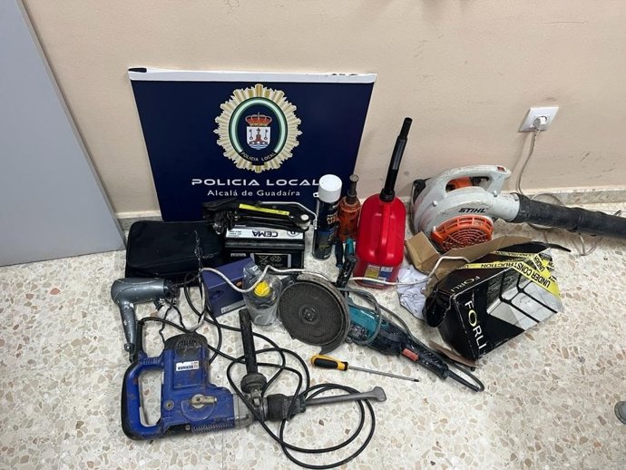 Objetos intervenidos a los detenidos