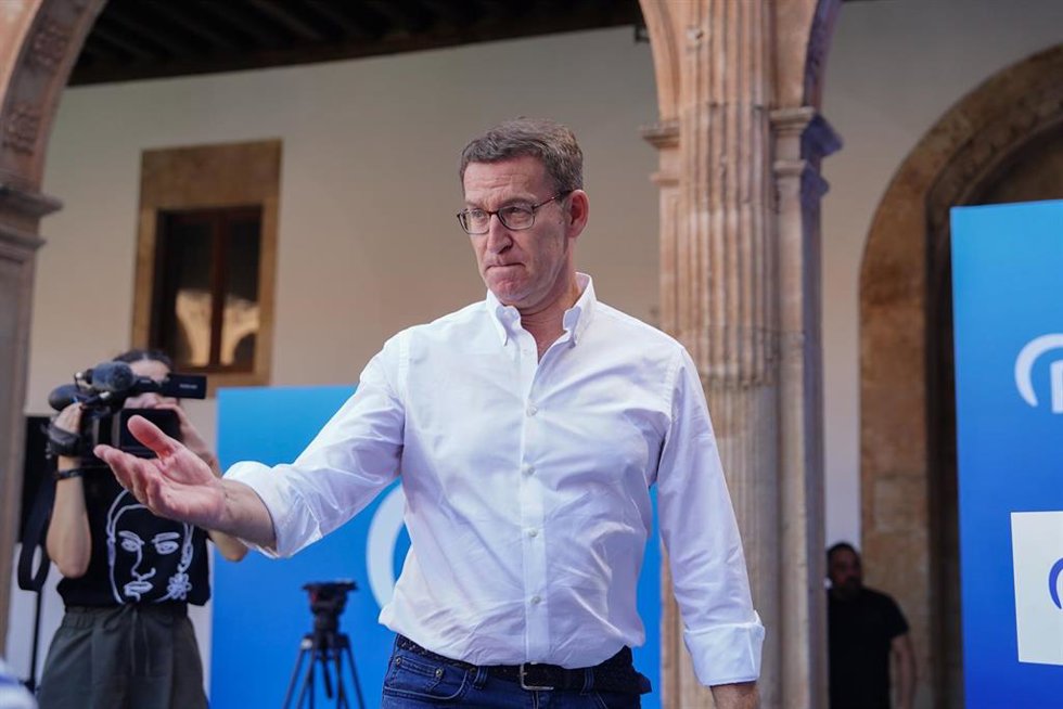 El presidente del Partido Popular, Alberto Núñez Feijóo