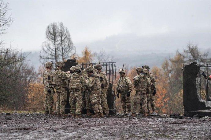 Archivo - Imagen de archivo de soldados estadounidenses en un entrenamiento en una base militar en Alemania