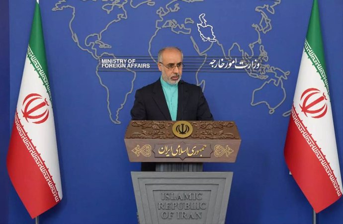 Archivo - April 17, 2023, Tehran, Tehran, Iran: Iran's Ministry of Foreign Affairs spokesman NASSER KANAANI speaks during a press conference.