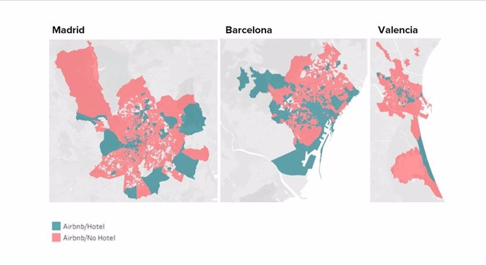 Alojamientos en Madrid, Barcelona y Valencia