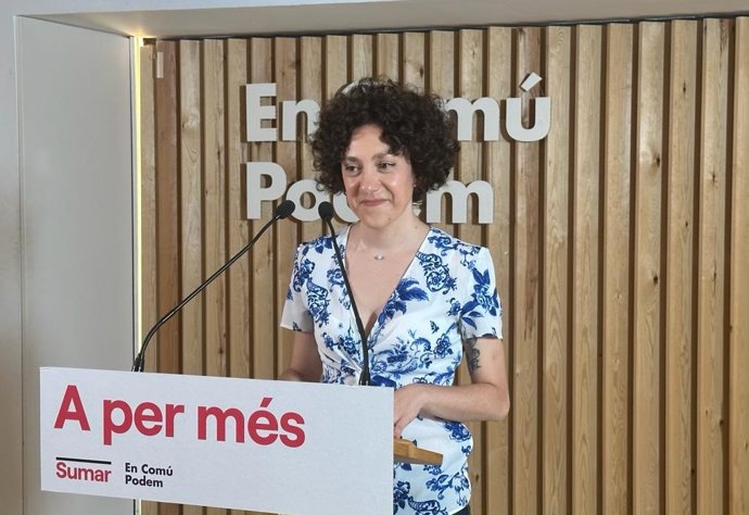 La cabeza de lista por Barcelona de Sumar-En Comú Podem, Aina Vidal