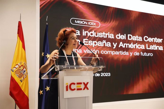 La consejera delegada de ICEX, María Peña, en la jornada 'La industria del Data Center en España y América Latina. Una visión compartida y de futuro',