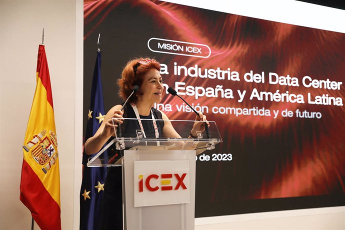 La consejera delegada de ICEX, María Peña, en la jornada 'La industria del Data Center en España y América Latina. Una visión compartida y de futuro',