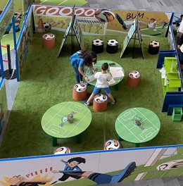 Espacio de 'Los futbolísimos' en Río Shopping.