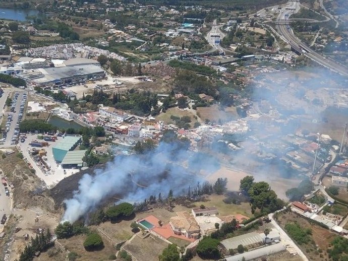 Incendio declarado en San Pedro Alcántara en Marbella