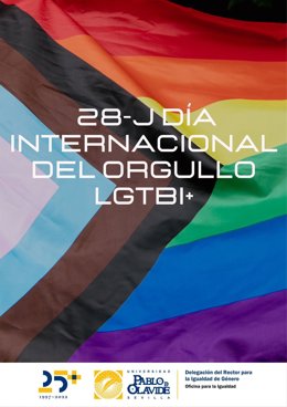 Cartel que anuncia las actividades organizadas por la UPO con motivo del Día Internacional del Orgullo LGTBI.