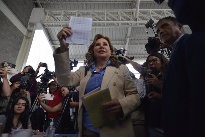 La candidata a la Presidencia de Guatemala por la Unidad Nacional de la Esperanza (UNE), Sandra Torres.