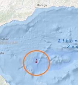 Punto exacto donde estaba la embarcación rescatada por Salvamento Marítimo.