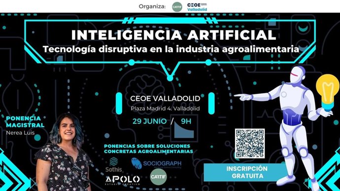 CARTIF organiza en la CEOE Valladolid una jornada sobre inteligencia artificial en la industria agroalimentaria.
