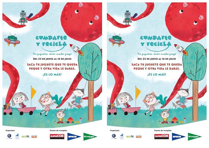 El Corte Inglés y la Fundación Crecer Jugando lanzan Comparte y Recicla, para dar una nueva vida a los juguetes