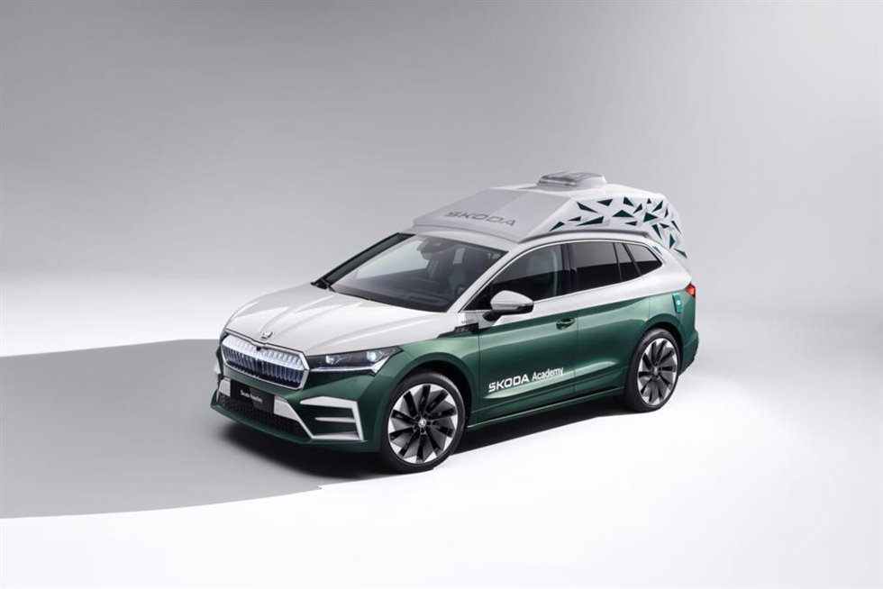 El noveno Coche de los Estudiantes de la Escuela de Formación Profesional de Skoda, el Skoda Roadiaq, un cohce completamente eléctrico dirigido a los nómadas digitales.
