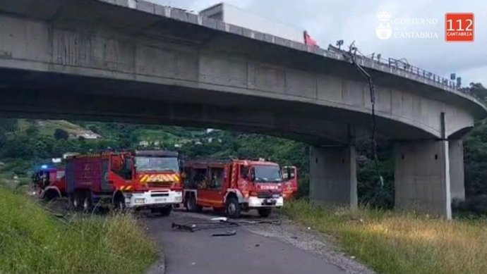 Accidente en el viaducto de Ontón