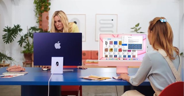 Ejemplos de iMac de 24 pulgadas en distintos colores