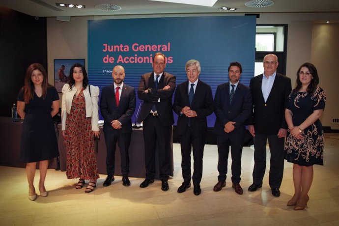 Miembros del consejo de administración de Izertis: Sheila Méndez, Lourdes Argüelles, Manuel Pasarín, Pablo Martín (presidente), Juan Carlos Ureta, Diego Cabezudo, Carlos Sartorius e Irene Sáenz de Santa María (secretaria).