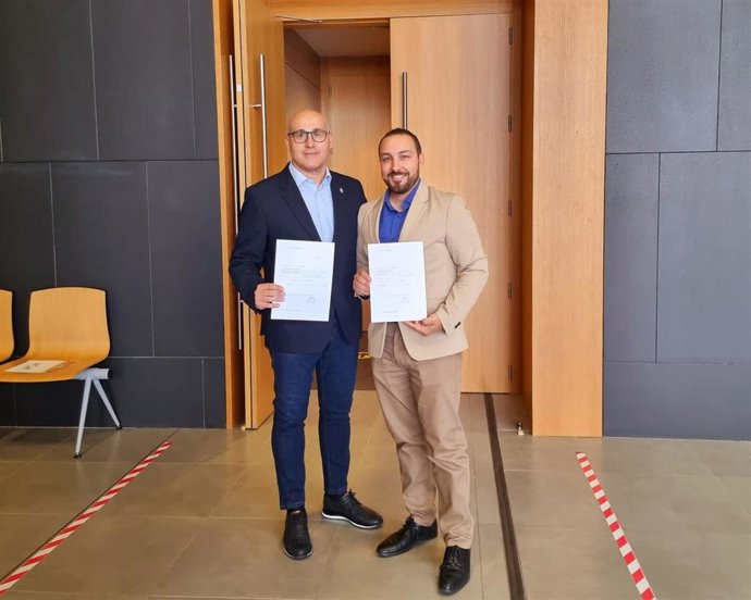 Los diputados provinciales de VOX en la DPZ, Carlos Rodrigo y Jesús García Royo.