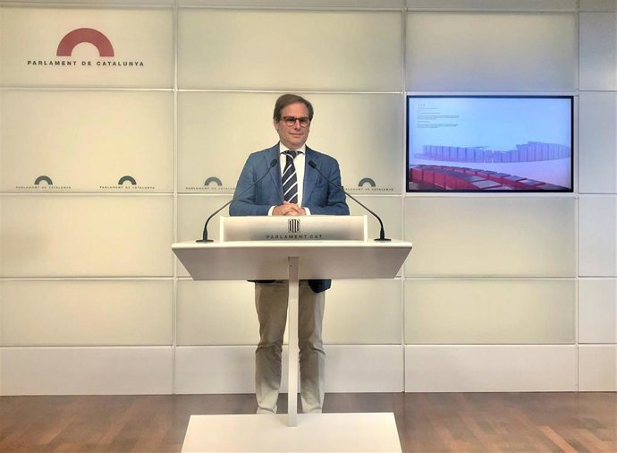 Joan Garriga en rueda de prensa.